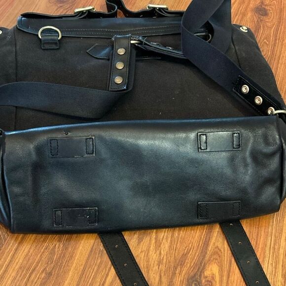 Timbuk2 Phoebe Dahl Jet pack Black leather canvas backpack.